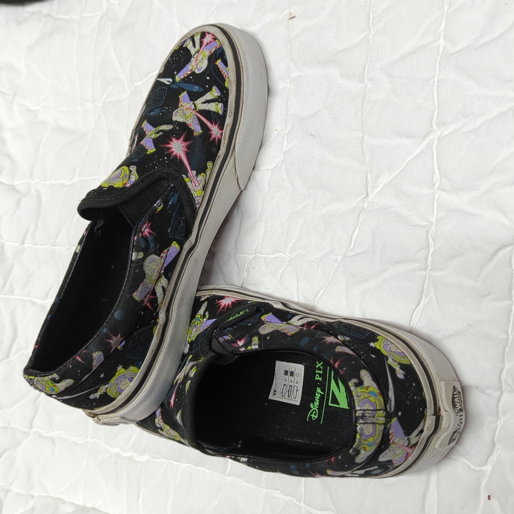 Vans Disney Pixar Toys Story Glow in Dark Skate Shoes Size 1 Kids